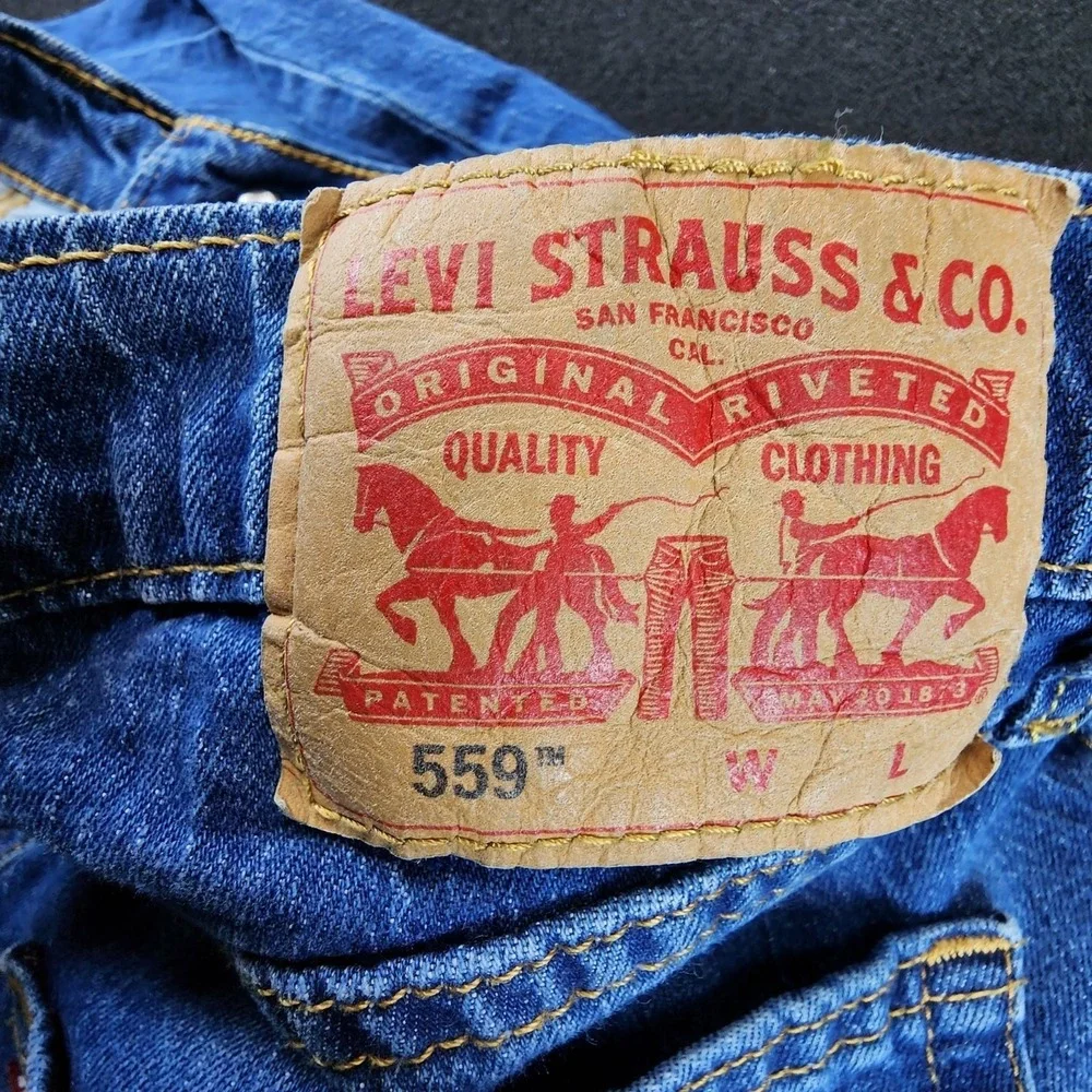 Levi's‎ 559 Relaxed Straight Blue Mens 34x36 Medium Wash Denim Jeans